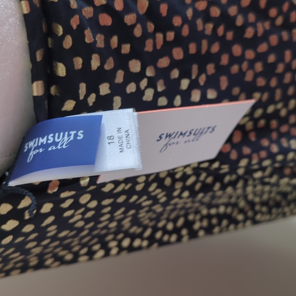 Swimsuits for all black and gold tankini top size 18 - Picture 5 of 9